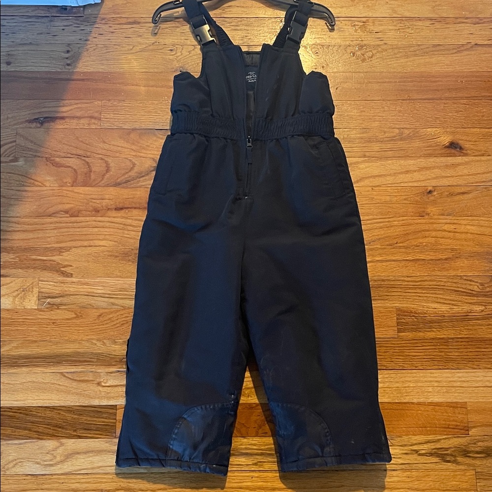 Faded Glory Black Kids snow bibs